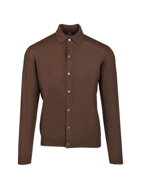 Fedeli button-down polo collar sweater