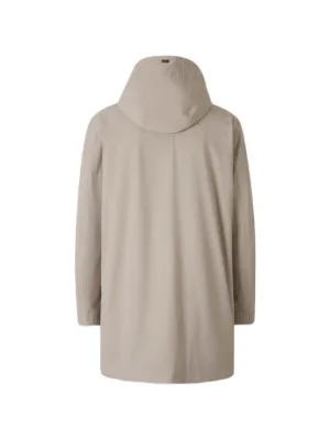 Toga Virilis Taffeta detachable-hood Midi Coat | Brown | FARFETCH