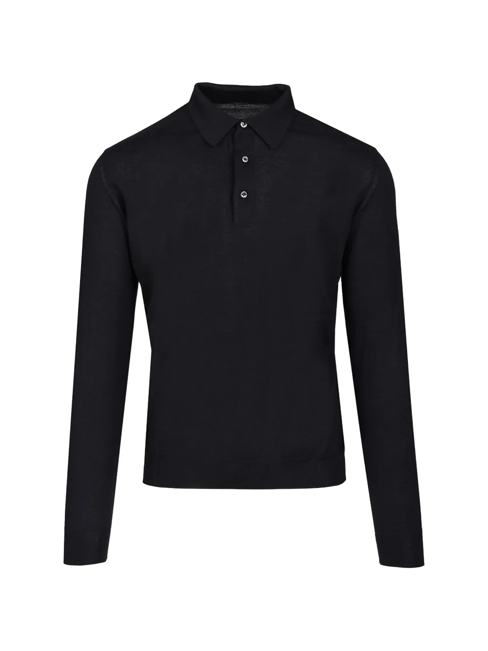 Fedeli long-sleeve polo sweater - Black