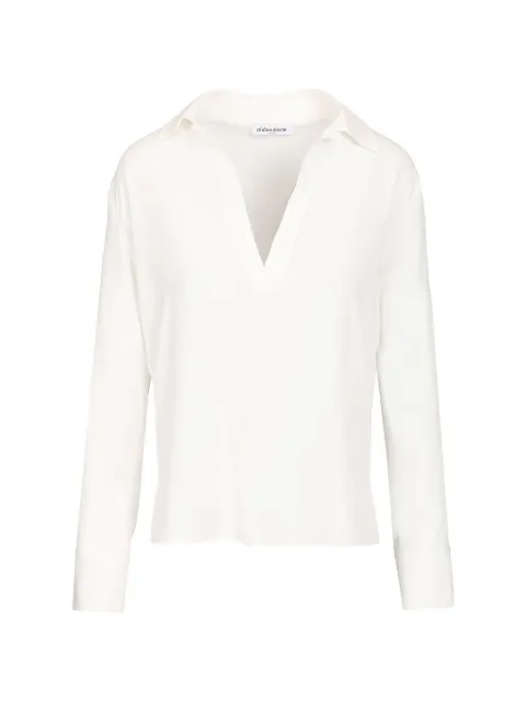 Al Duca D’Aosta 1902 silk V-neck blouse