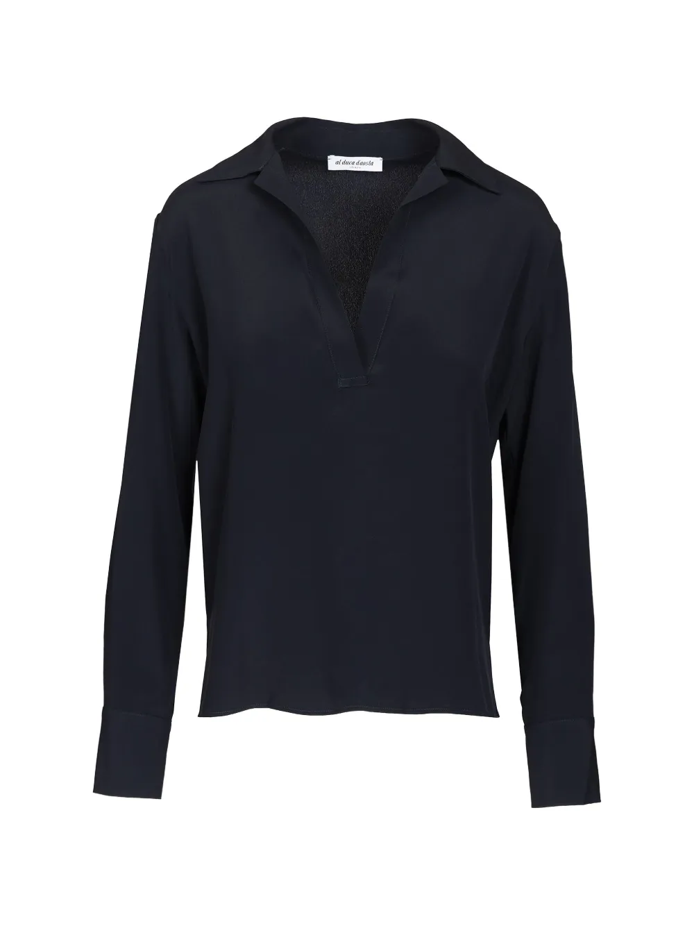 Al Duca D’Aosta 1902 V-neck silk blouse - Blu