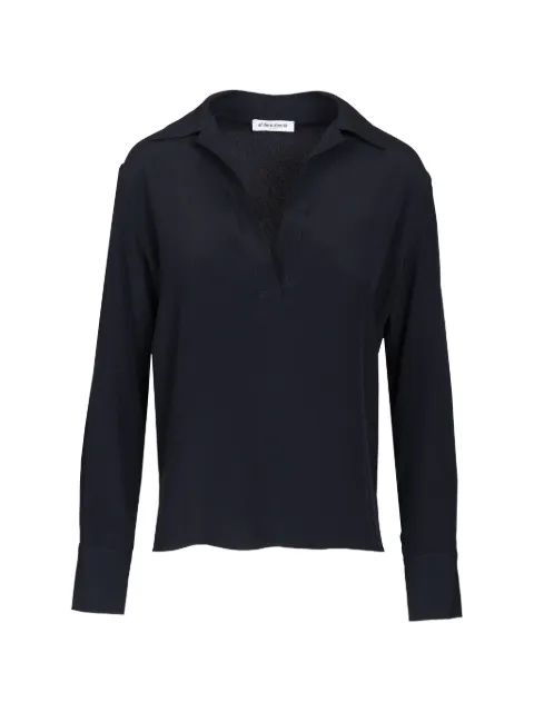 Al Duca D’Aosta 1902 V-neck silk blouse