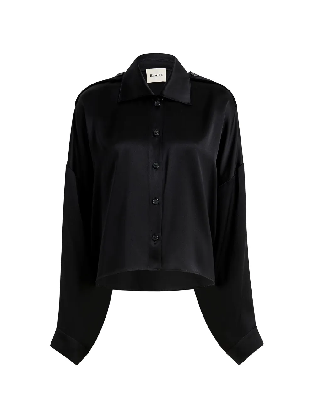 KHAITE Bodine epaulette shirt - Black