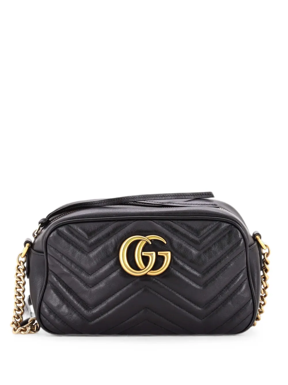 Gucci Pre-Owned Borsa a tracolla GG Marmont piccola in pelle matelassé - Nero