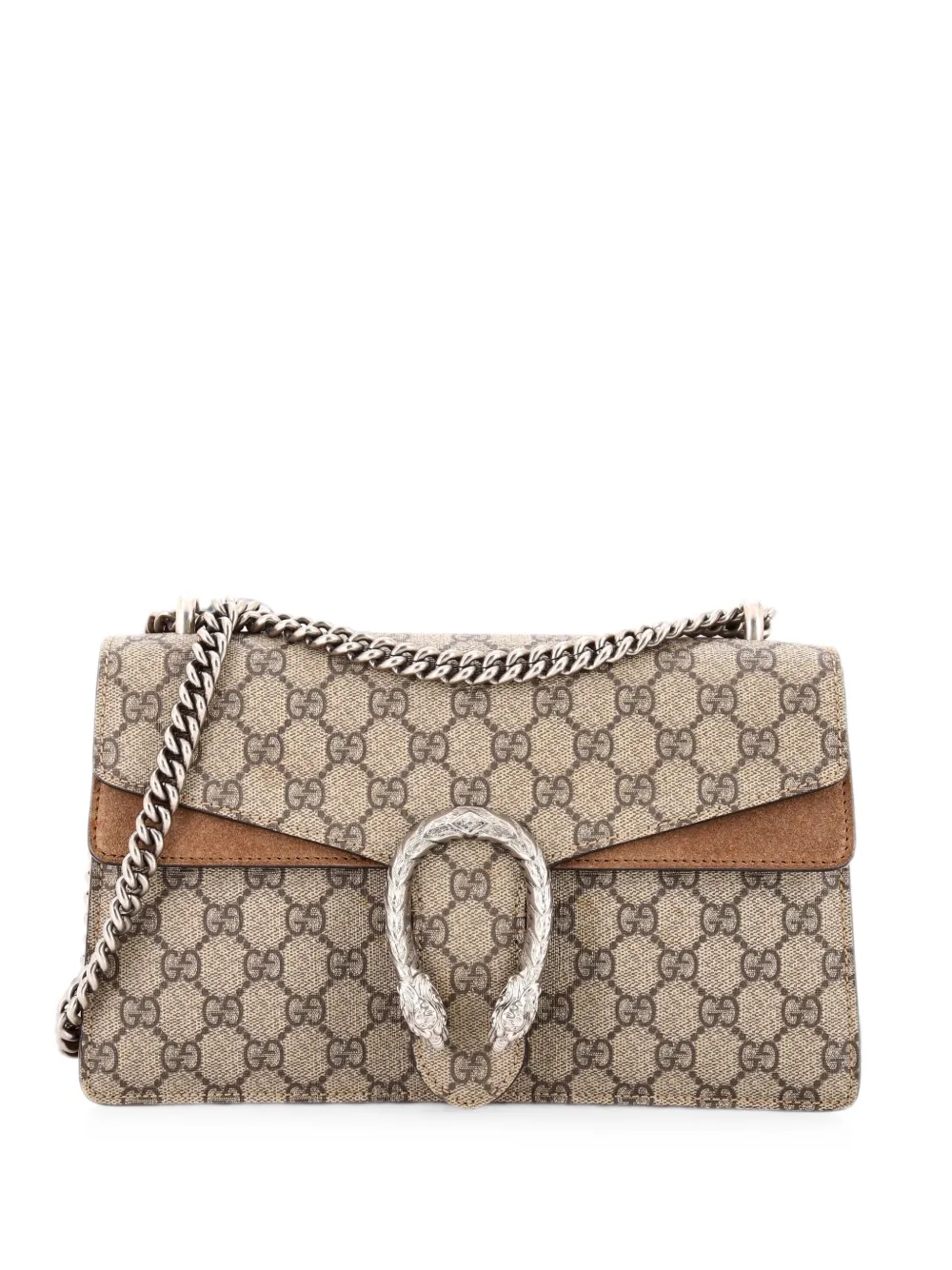 Gucci Pre-Owned Kleine Dionysus Schultertasche aus GG-beschichtetem Canvas - Braun