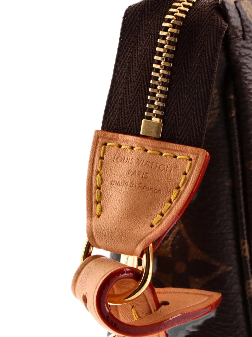 Pre-owned Louis Vuitton Pochette Accessoires Nm Monogram Canvas Clutch Bag In Brown