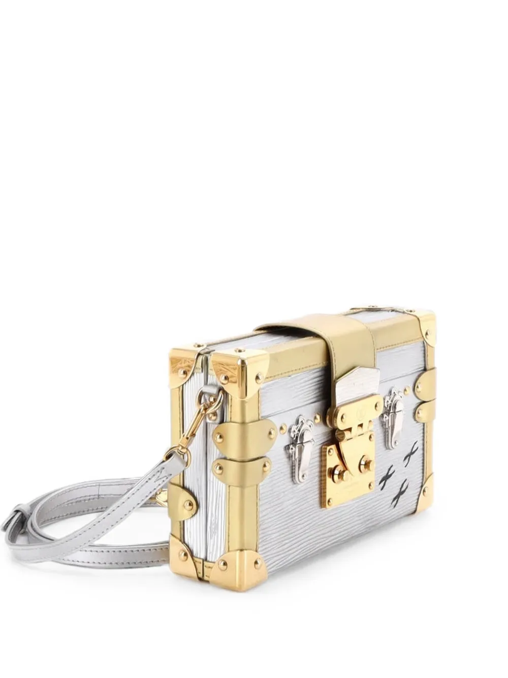 Louis Vuitton Pre-Owned Clutch Petite Malle in pelle Épi - Argento