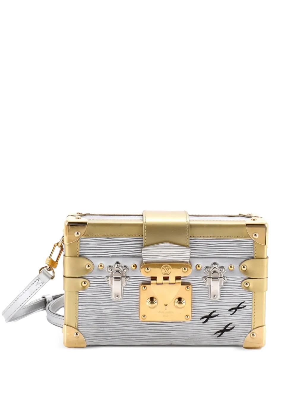 Louis Vuitton Pre-Owned Clutch Petite Malle in pelle Épi - Argento
