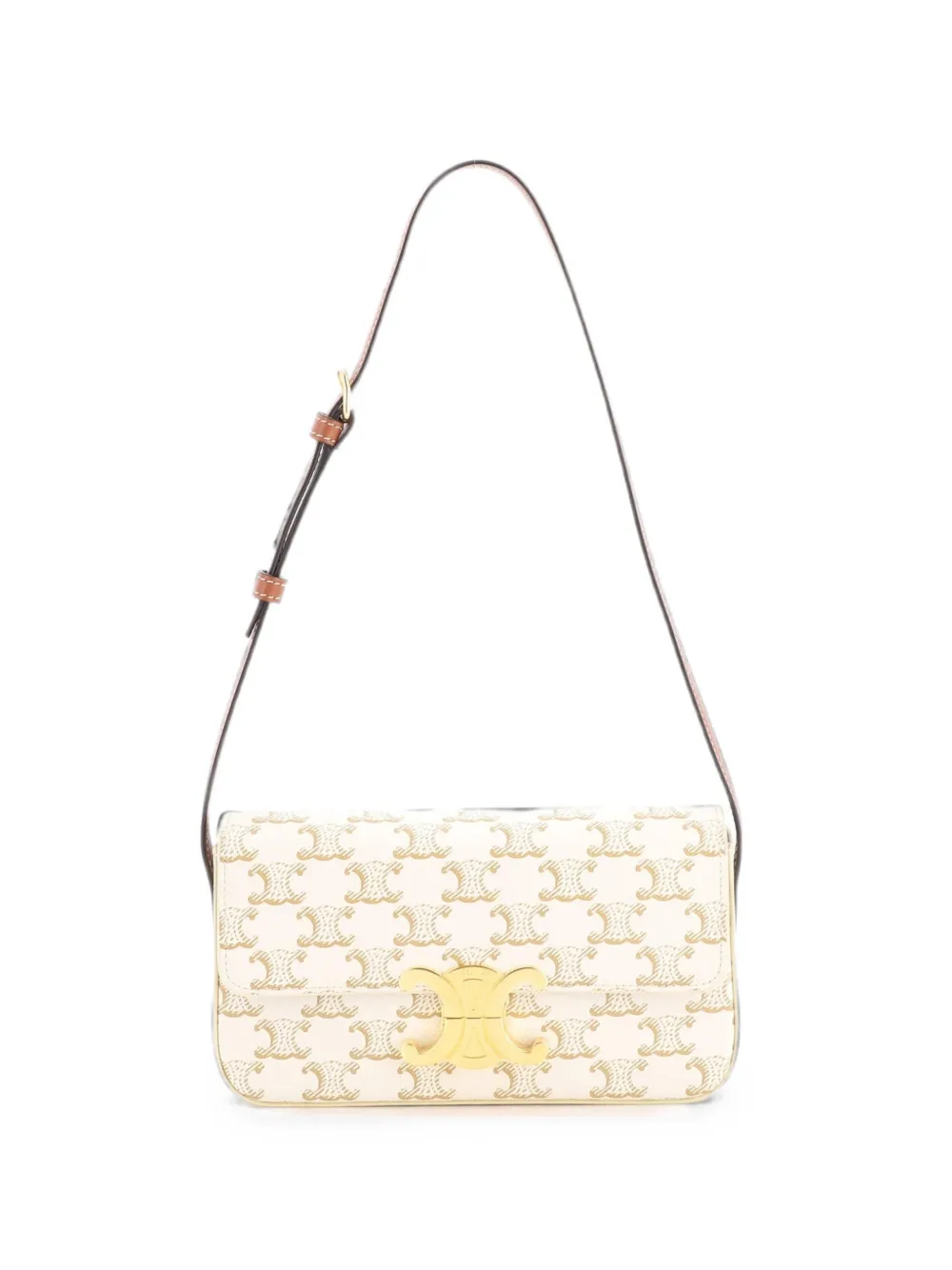 Celine Pre-Owned Triomphe East-West Triomphe Coated Canvas shoulder bag - Neutrals