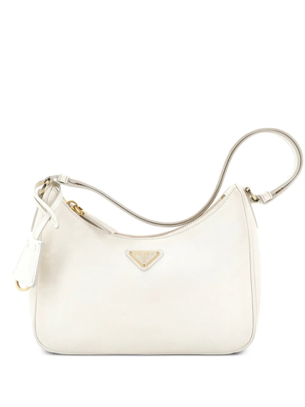 Prada Pre-Owned Mini Tasche aus Saffiano-Leder mit verstellbarem Henkel - Weiß
