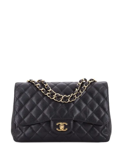 CHANEL Pre-Owned Classic Single Flap Bag Quilted Caviar Jumbo shoulder bag