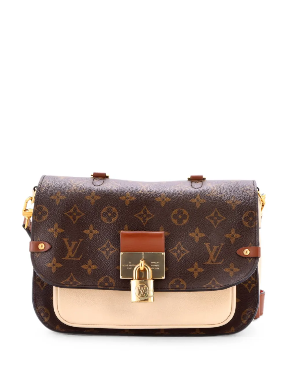 Louis Vuitton Pre-Owned Borsa a mano Vaugirard in pelle e tela con monogramma - Marrone