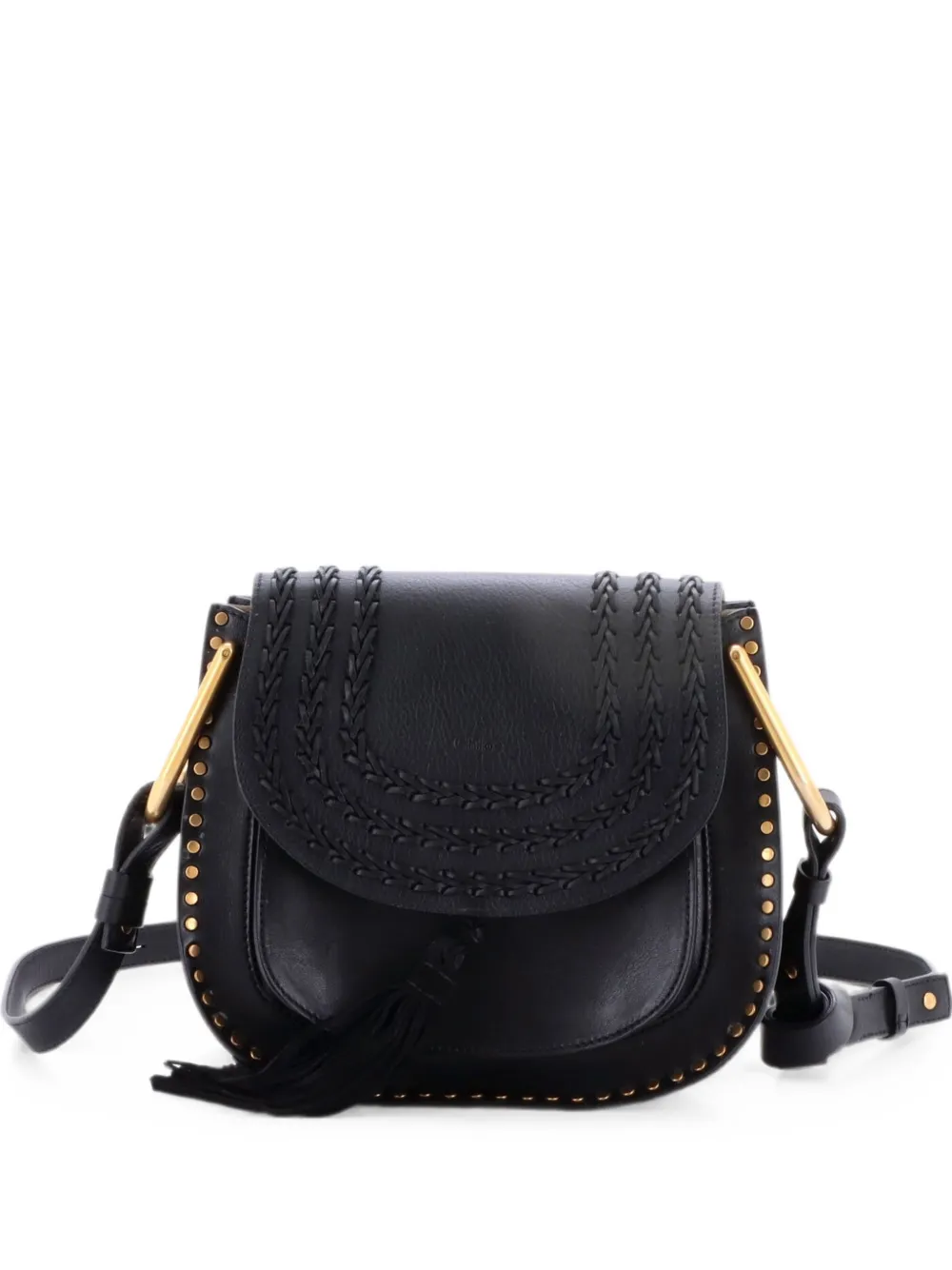 Chloé Pre-Owned Borsa a tracolla Hudson piccola in pelle con impunture - Nero