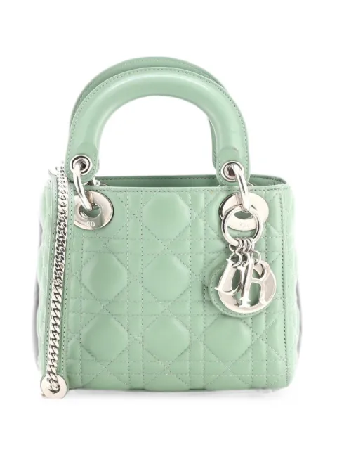 Christian Dior Pre-Owned Lady Dior Chain Bag Cannage Quilt Lambskin Mini satchel