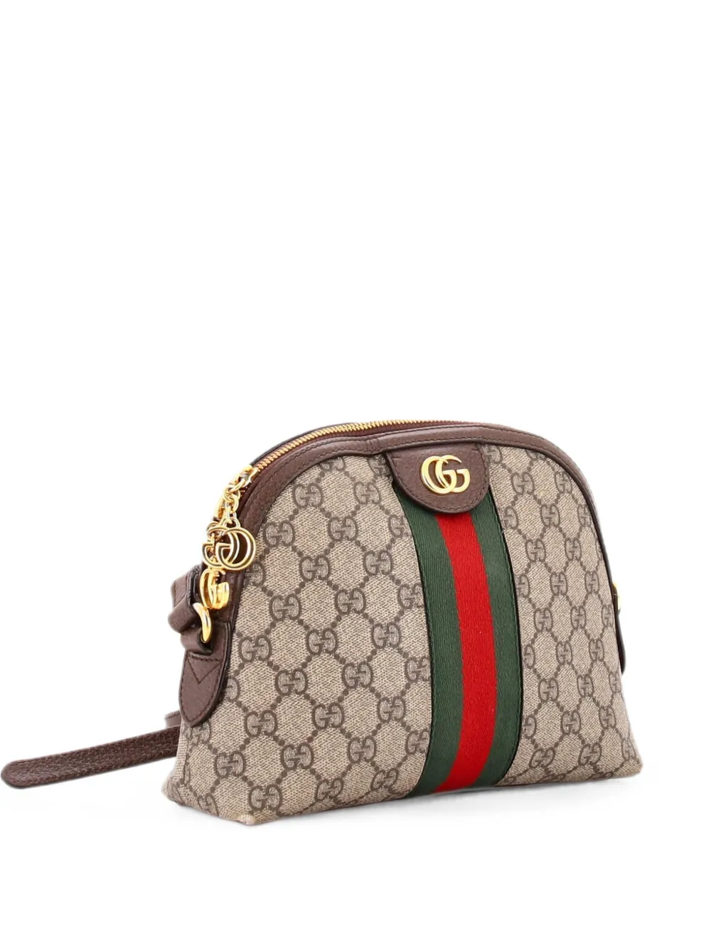 Gucci Pre-Owned Ophidia Dome GG Coated Canvas Small shoulder bag - Braun