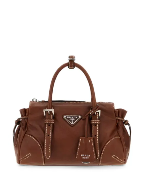 Prada small Karin buckled leather tote bag