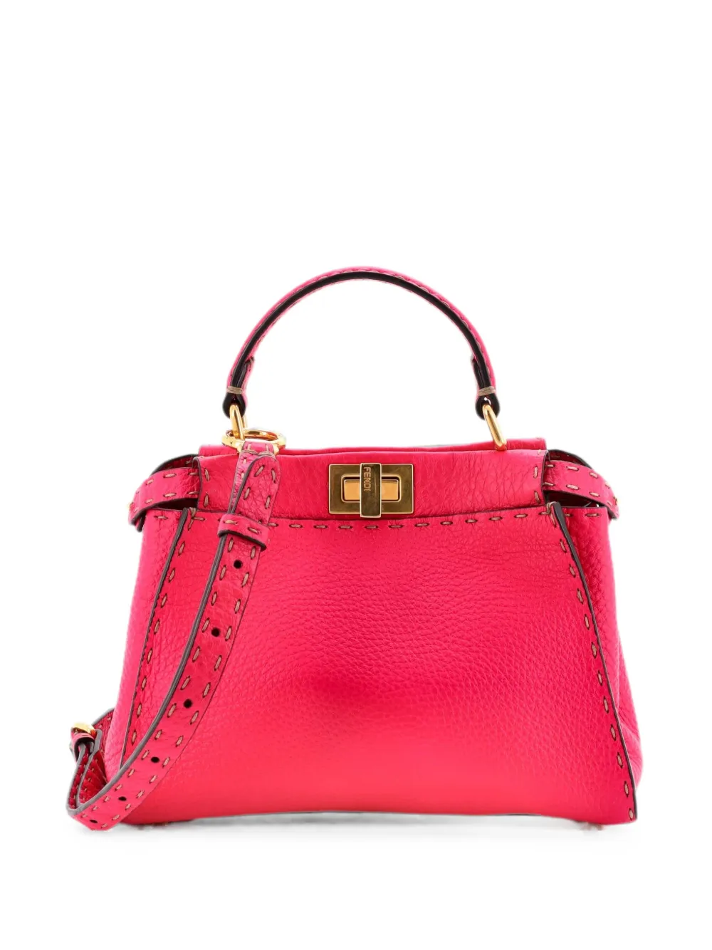Fendi Pre-Owned Selleria Peekaboo Bag Leather Mini satchel - Pink