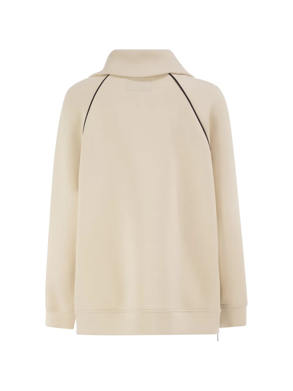 Weekend Max Mara Ballata sweater met contrasterende afwerking en halve rits Beige