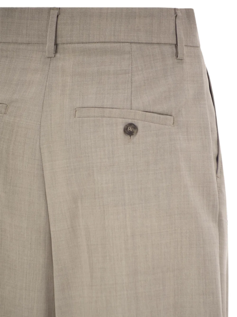 Weekend Max Mara Geplooide chino van scheerwol Grijs