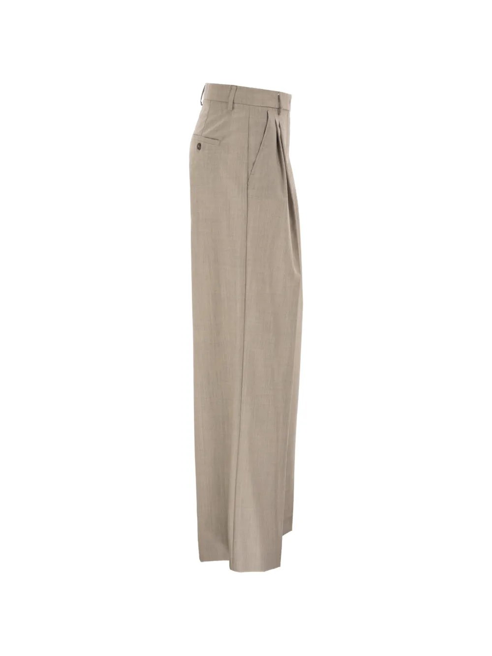 Weekend Max Mara Geplooide chino van scheerwol Grijs