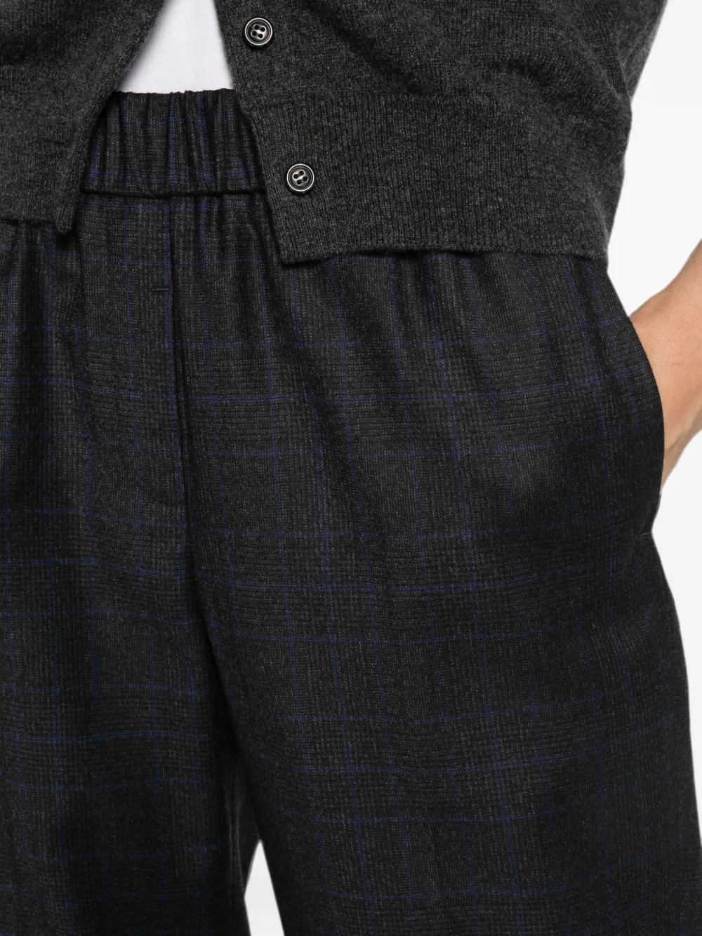 Peserico Broek met elastische tailleband Blauw