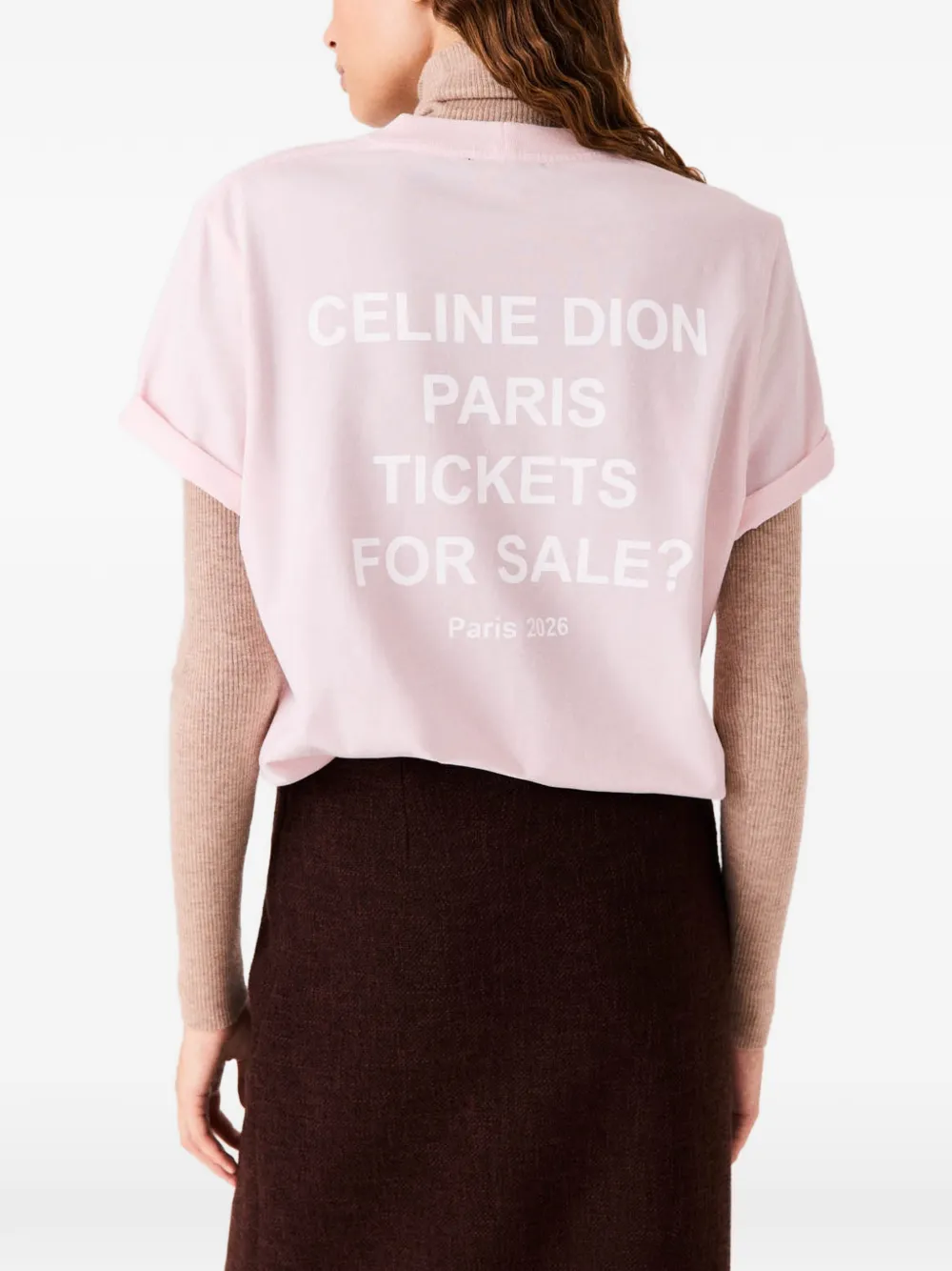 Maje x Céline Dion T-shirt Roze