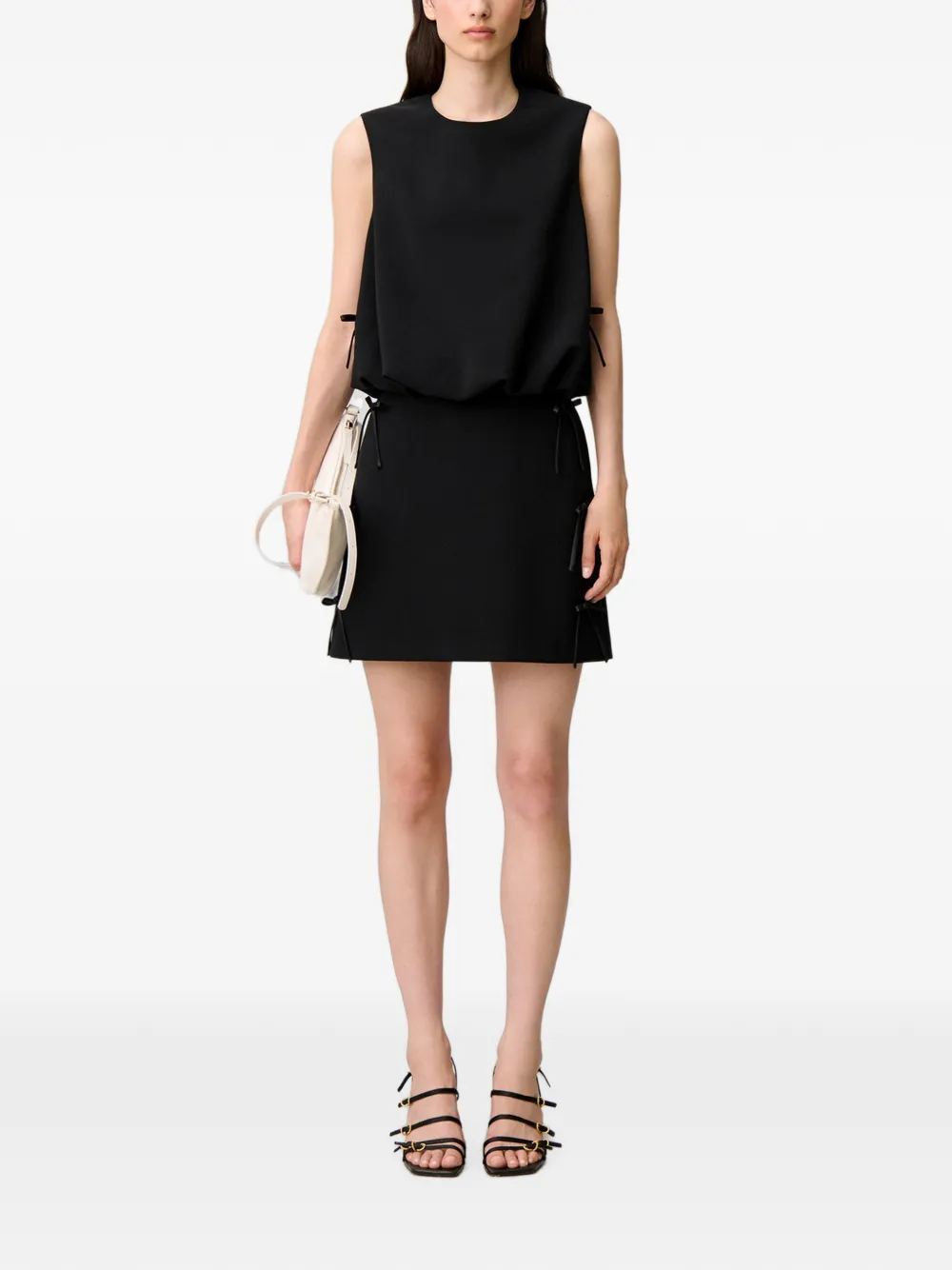 Claudie Pierlot Mouwloze top met strikdetail Zwart
