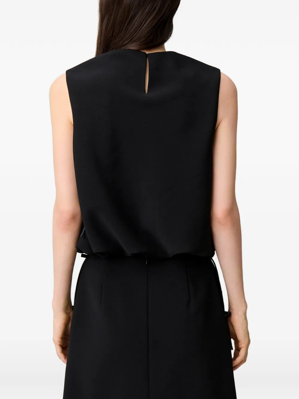Claudie Pierlot Mouwloze top met strikdetail Zwart