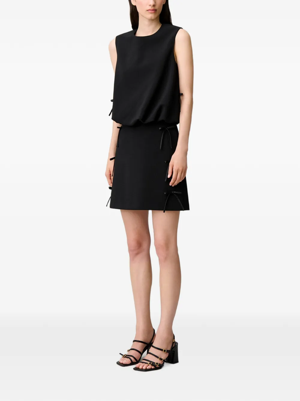 Claudie Pierlot Mouwloze top met strikdetail Zwart