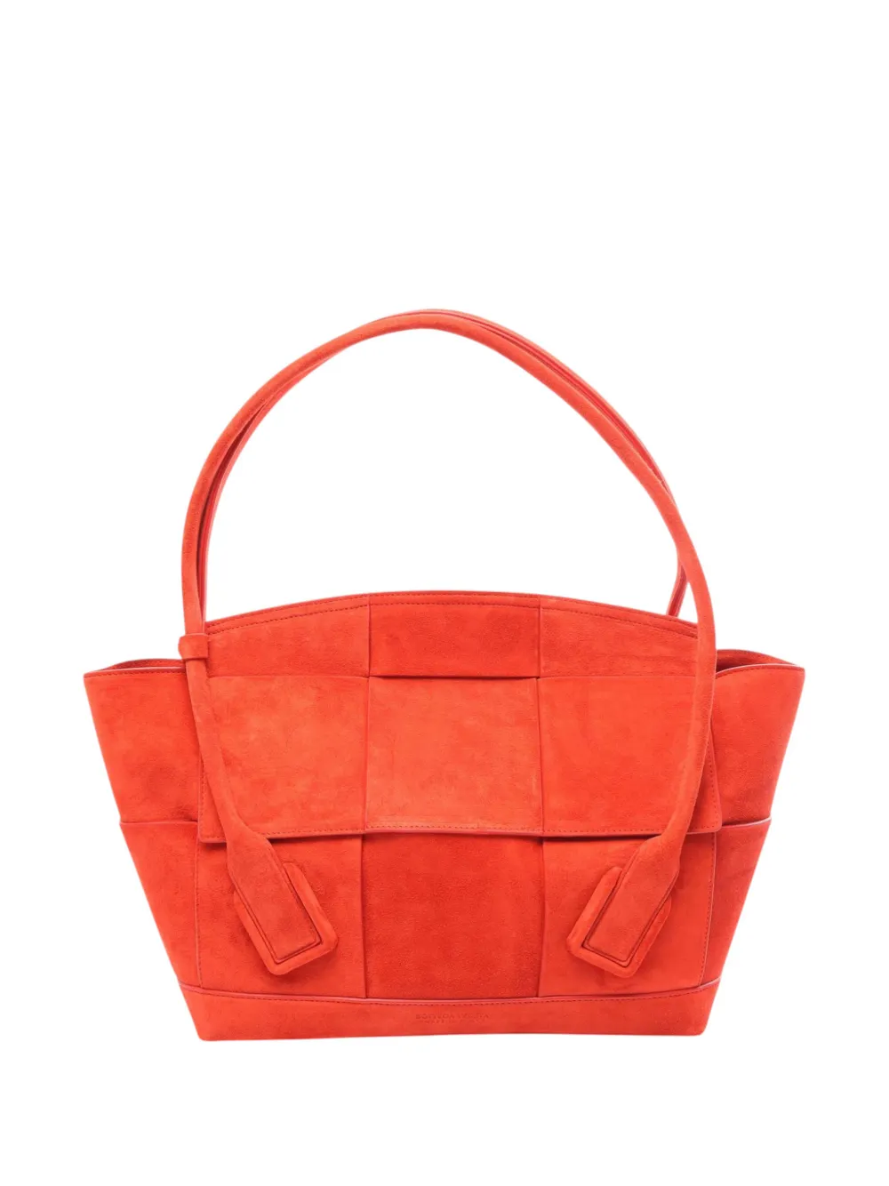 Bottega Veneta Pre-Owned 2019 Medium Suede Maxi Intrecciato Arco Bag tote bag - Red