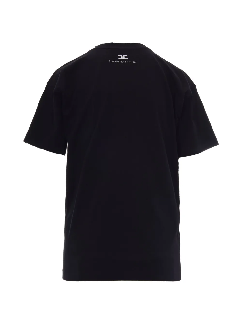 Elisabetta Franchi T-shirt met tekst Zwart