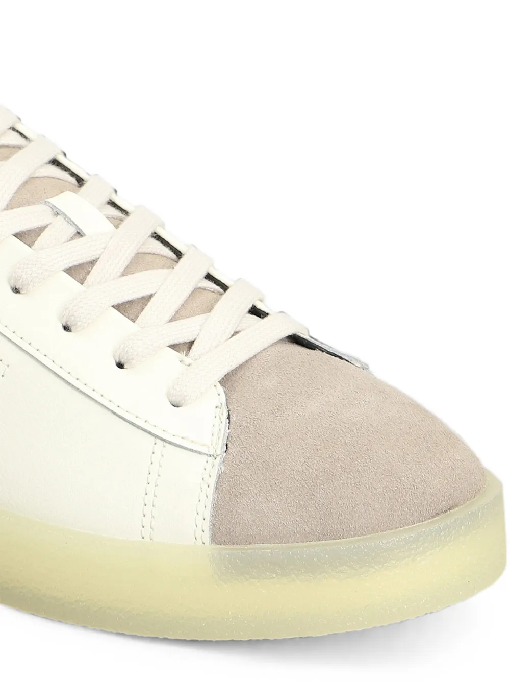 Autry suede-panelled logo-patch sneakers Wit