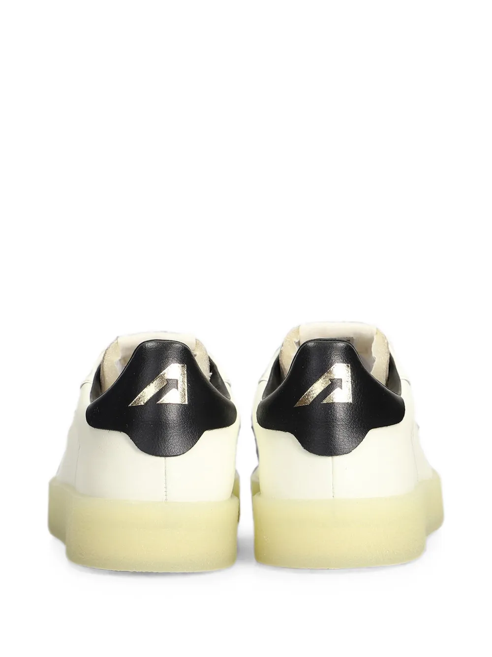 Autry suede-panelled logo-patch sneakers Wit