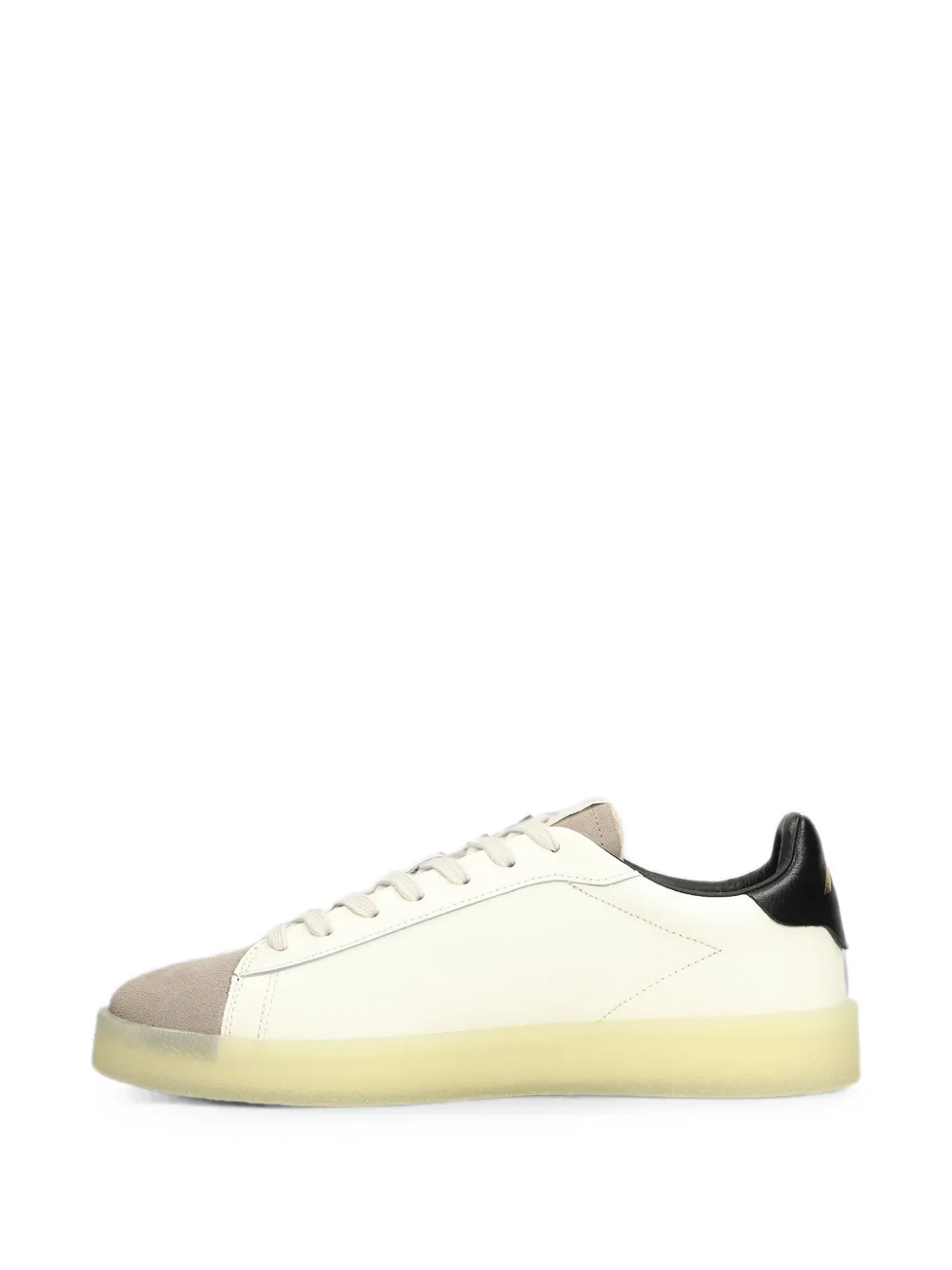 Autry suede-panelled logo-patch sneakers Wit