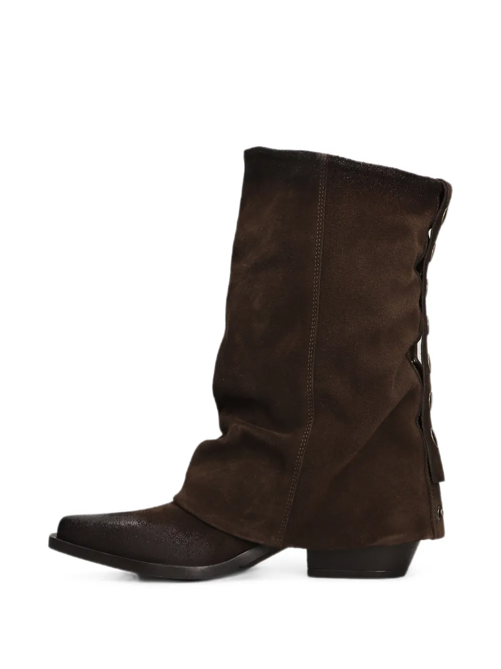 Metisse button-embellished pointed-toe boots Bruin