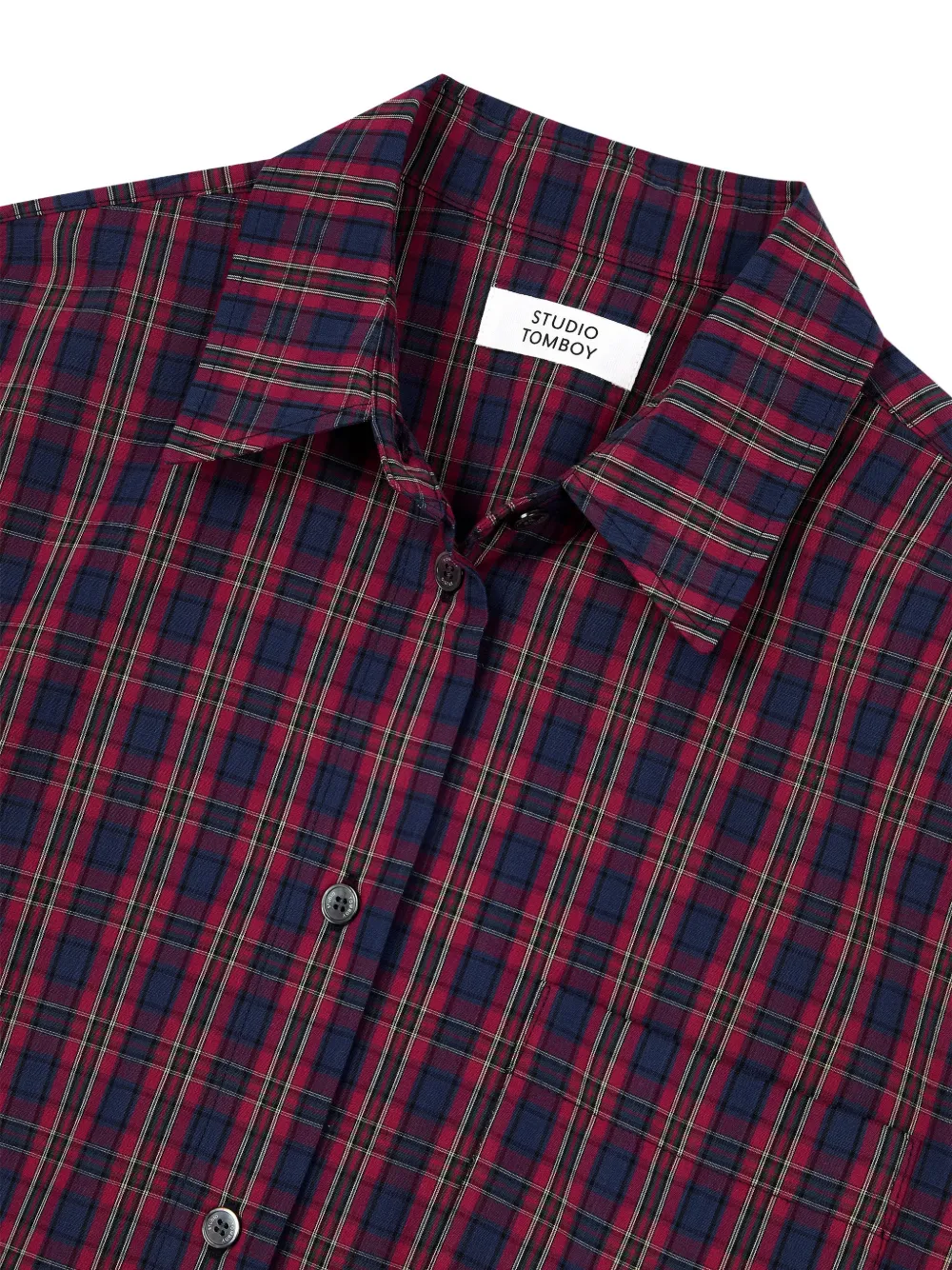TOMBOY Blouse met jacquard Rood