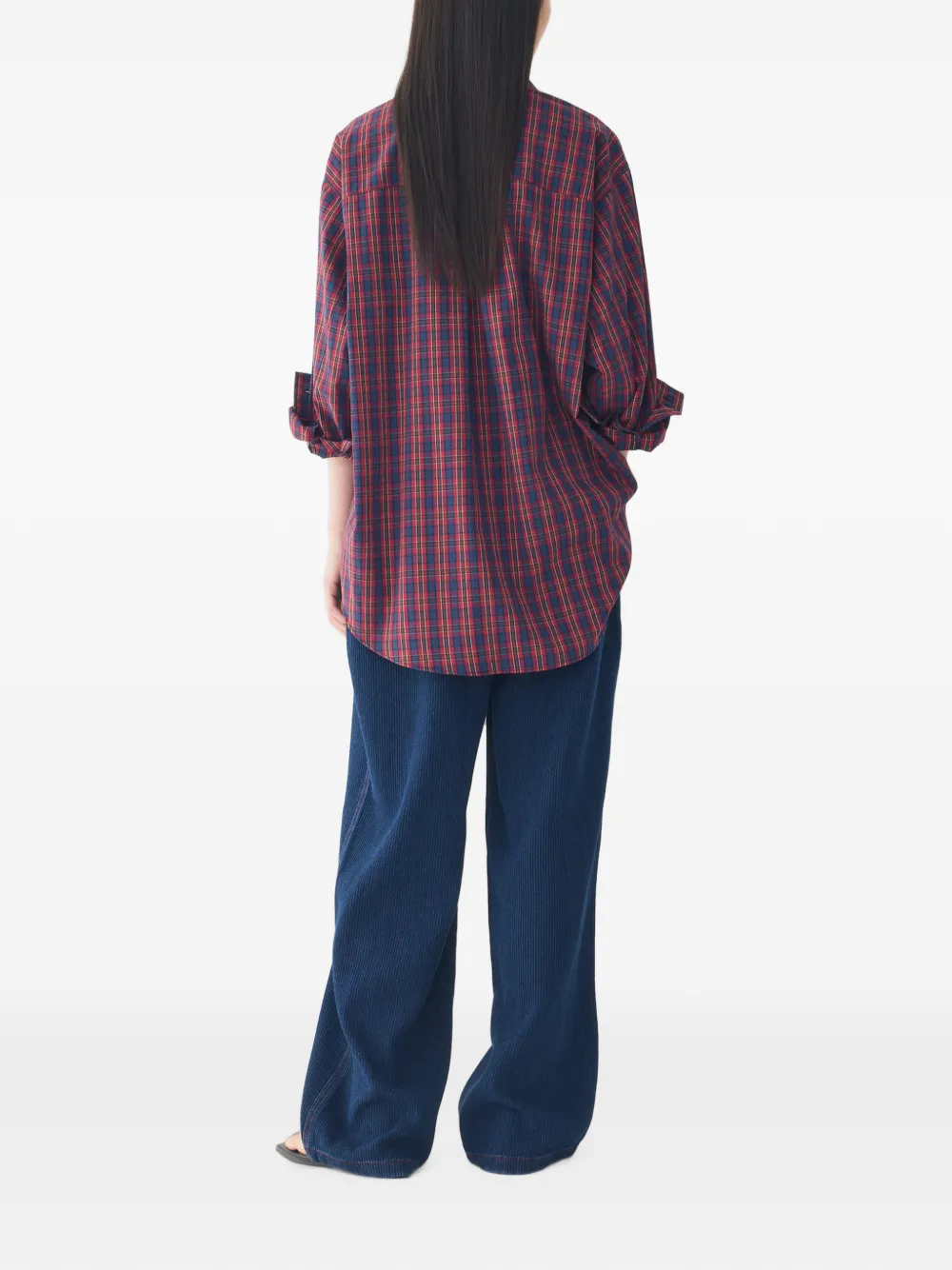 TOMBOY Blouse met jacquard Rood