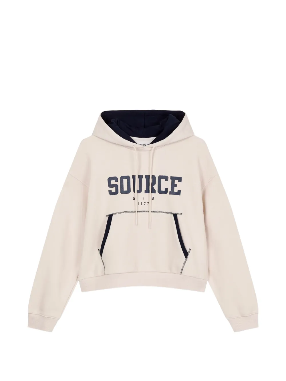 TOMBOY logo-print cropped hoodie - Weiß