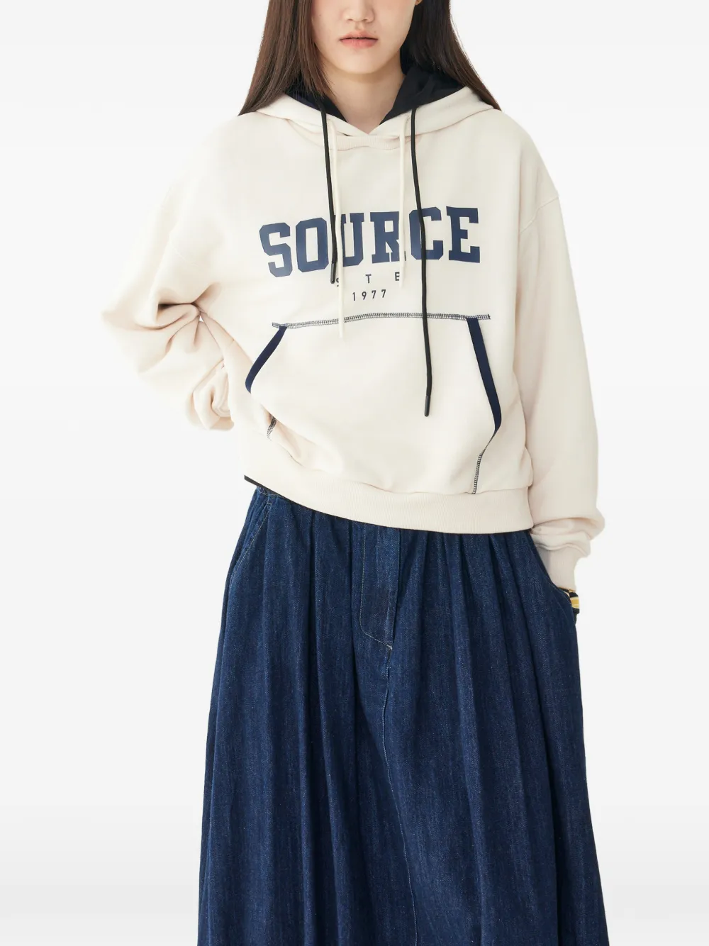 TOMBOY Hoodie met logoprint Wit