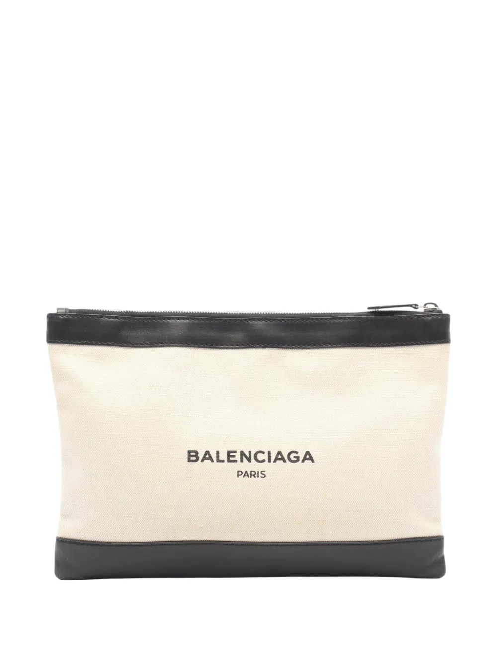 Balenciaga Pre-Owned 2000-2018 Canvas Navy Clip M clutch bag - Braun