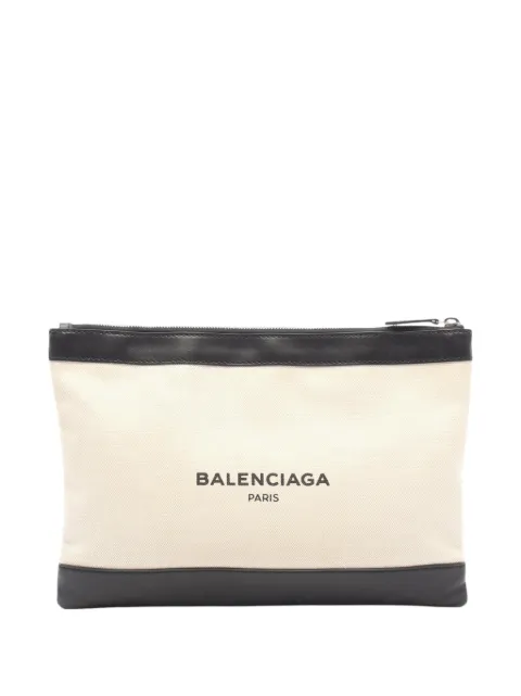 Balenciaga Pre-Owned 2000-2018 Canvas Navy Clip M clutch bag
