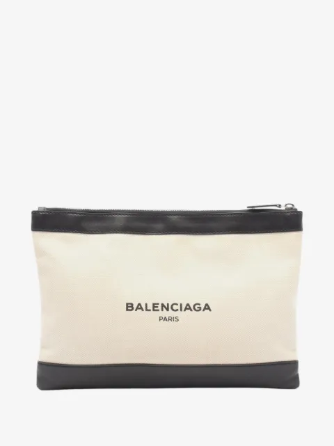 Balenciaga Pre-Owned 2000-2018 Canvas Navy Clip M clutch bag