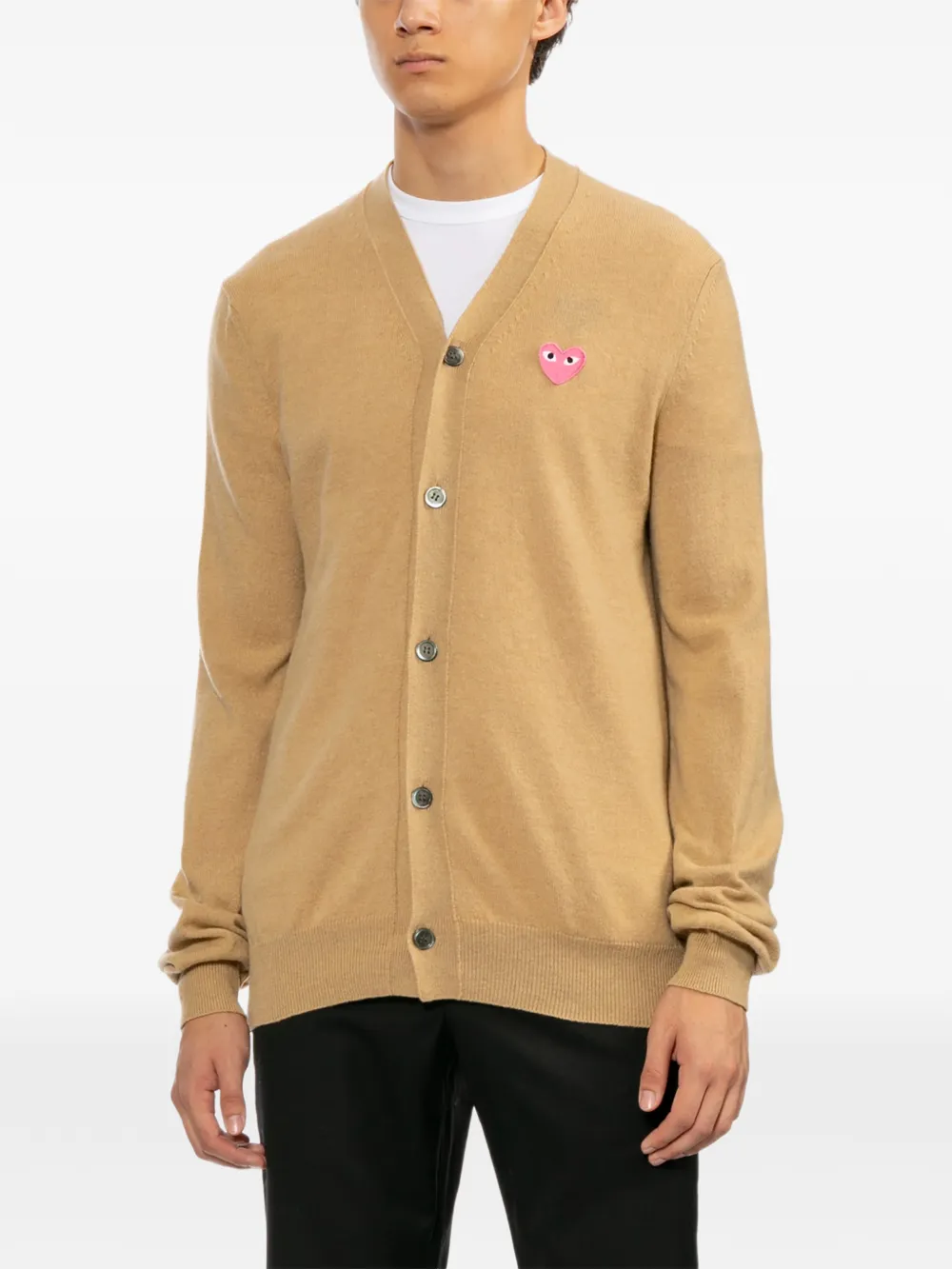 Comme Des Garçons Play Vest met geborduurd logo Bruin