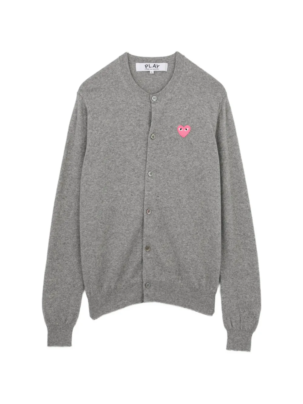 Comme Des Garçons Play Cardigan con scollo a V - Grigio
