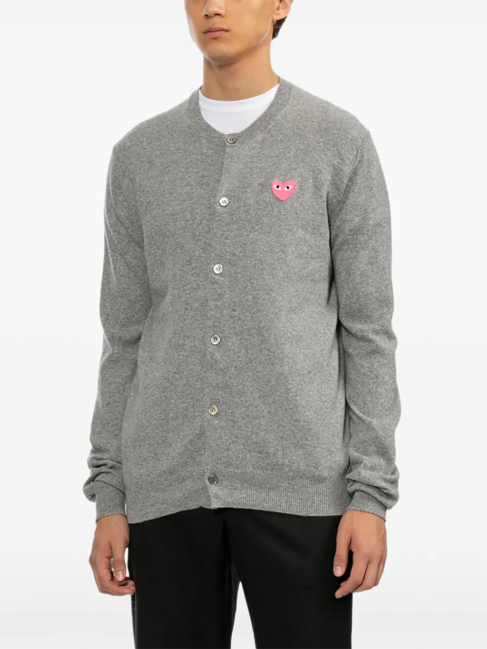 Comme Des Garçons Play Vest met hartpatch Grijs