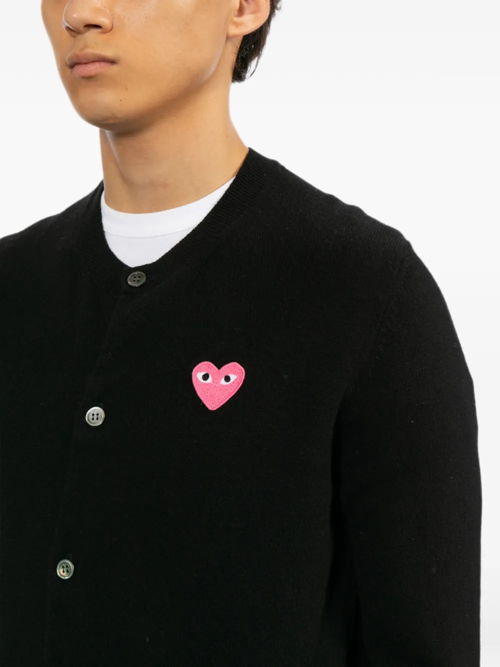 Comme Des Garçons Play Vest met hartpatch Zwart