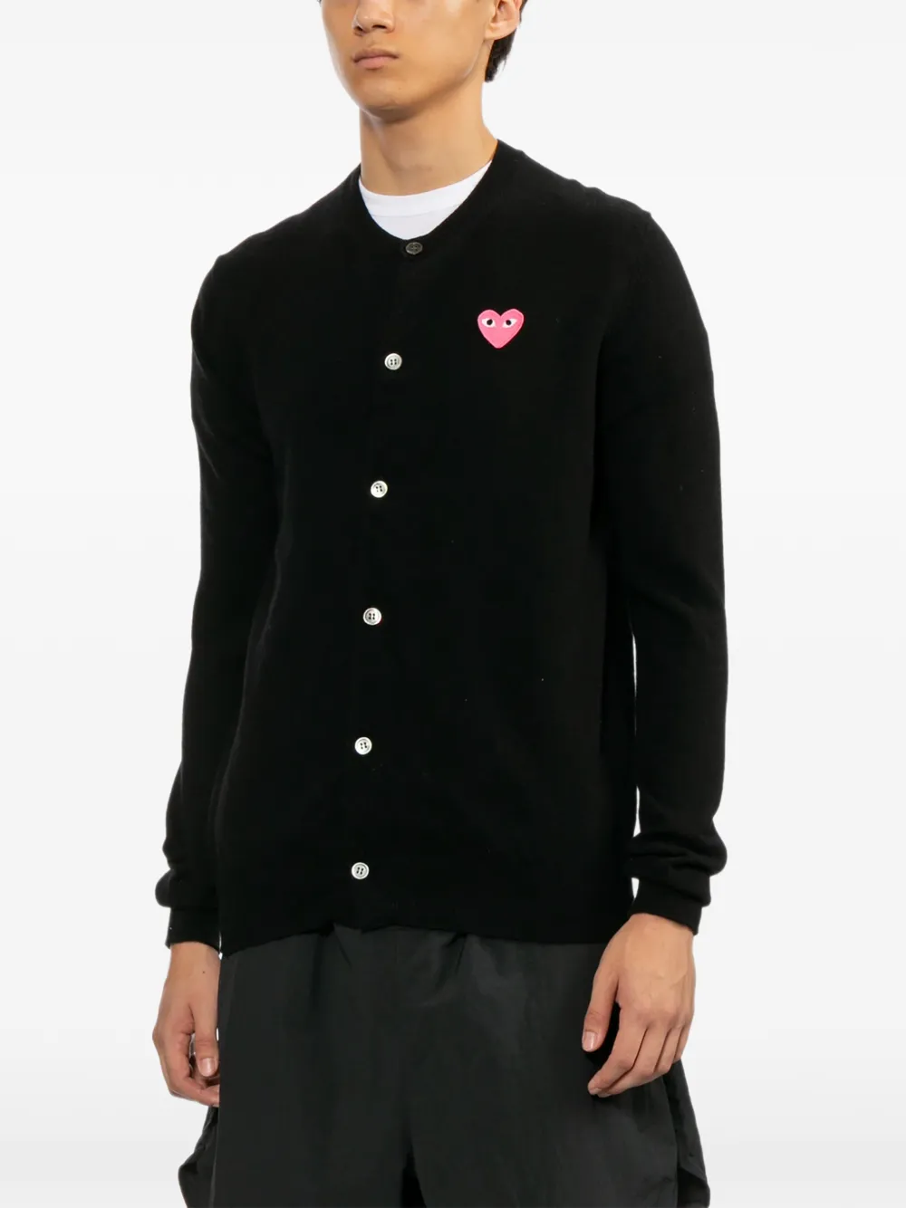 Comme Des Garçons Play Vest met hartpatch Zwart