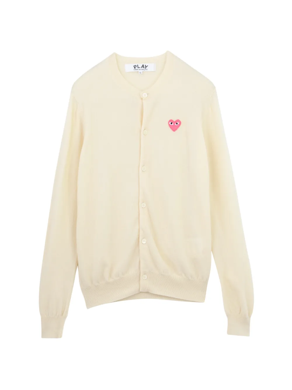 Comme Des Garçons Play cardigan à logo brodé - Tons neutres Comme Des Garçons Play cardigan à logo brodé - Tons neutres