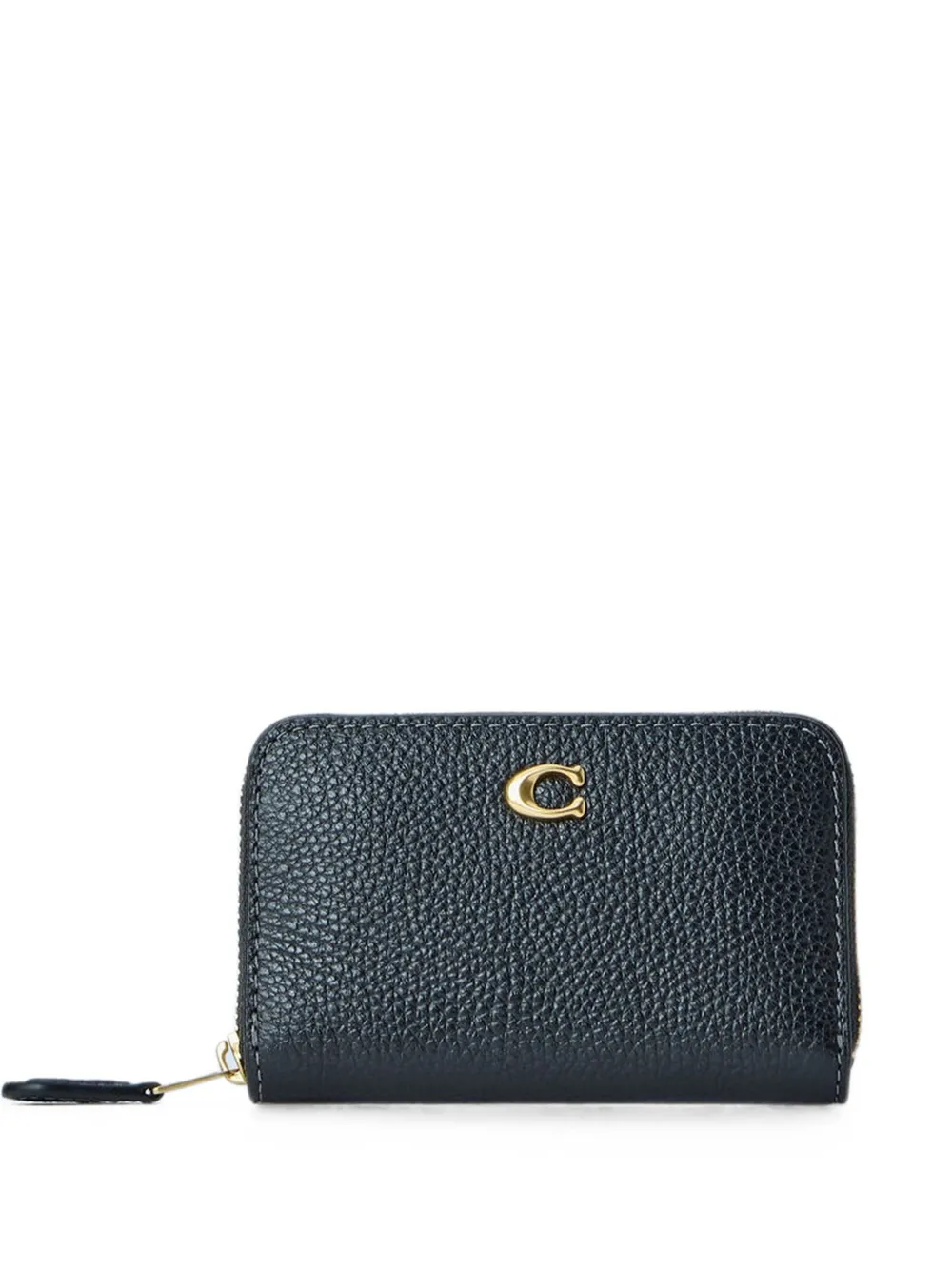 Coach pebbled leather zip-around wallet - Schwarz