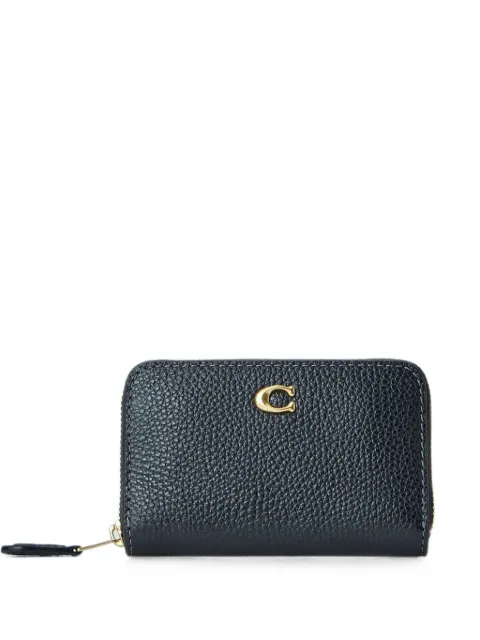 Coach pebbled leather zip-around wallet